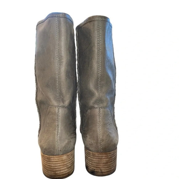 Banana Republic tucker rock stone leather braided mid calf boot - Picture 5 of 15